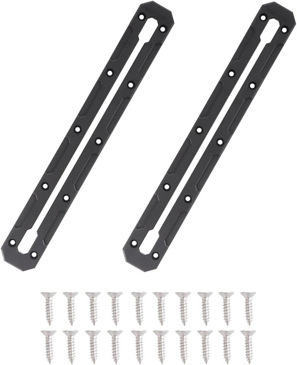 VTurboWay 2 Pcs 13.4" Low Profile Track, Kayak Gear Track Accessories for Fishing Rod Holder, Reinforced Marine Nylon