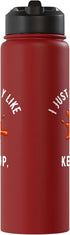 I Just Really Like Ketchup, OK? 20 oz, Ketchup Enthusiast's Stainless Steel Insulated Water Bottle - Red