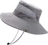 YOLAI Mens Mesh Breathable Fisherman Cap Foldable Sunscreen Bucket Hat Wide Brim Adjustable