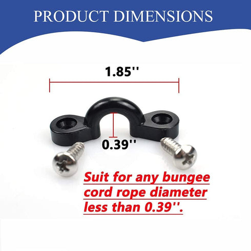 Kayak Pad Eye Kit, 10pcs Tie Down Loops Deck Rigging with Nylon Padeye & Stainless Steel Screws for Canoe & Kayaking