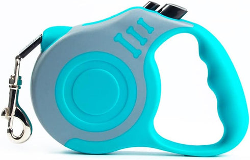 Retractable Dog Leash 10/16FT, Lightweight with Non-Slip Handle for Small Medium Dogs, Gray Blue