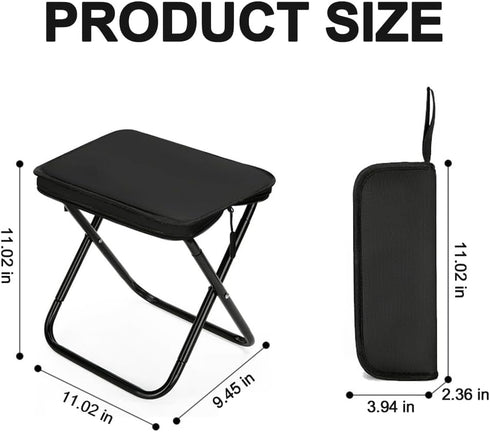 GIBENUO Folding Camping Stools, Portable Collapsible Fishing Stool, Lightweight Compact Foldable Chair for Outdoor