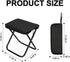 GIBENUO Folding Camping Stools, Portable Collapsible Fishing Stool, Lightweight Compact Foldable Chair for Outdoor