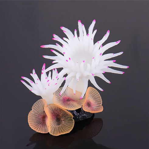 1PCS Artificial Aquarium Plants, Simulation Silicone Ornament, Artificial Coral Sea Tree for Fish Tank Decoration.