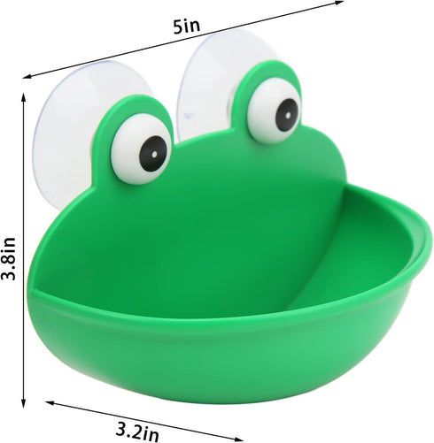 Pssopp Aquatic Frog Habitat, Wall Mounted Decoration with Sucker for Frogs, Toads, Geckos, 3.2 x 5 x 3.8in