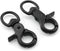 2 Pcs Zinc Alloy Snap Hook, 60mm Black Key Chain, Door Lock Pets Cage Hook, Belt Clip for Dog Traction Rope