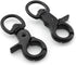 2 Pcs Zinc Alloy Snap Hook, 60mm Black Key Chain, Door Lock Pets Cage Hook, Belt Clip for Dog Traction Rope