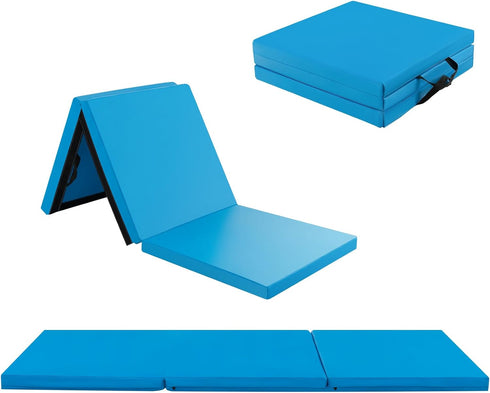GYMAX Folding Gymnastics Mat, 6 FT x 2 FT x 2 Inches