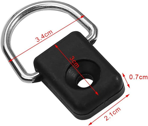 Kayak D Ring, 10pcs Quality Tie Down Loop Safety Deck Fitting with M6 Screws