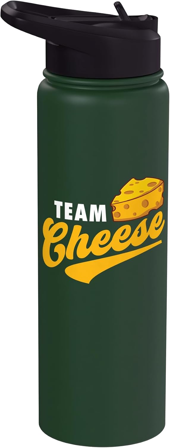 Funny Cheese Shirts Team Cheese - Dairy Lover Cheese Lover Stainless Steel Insulated Water Bottle