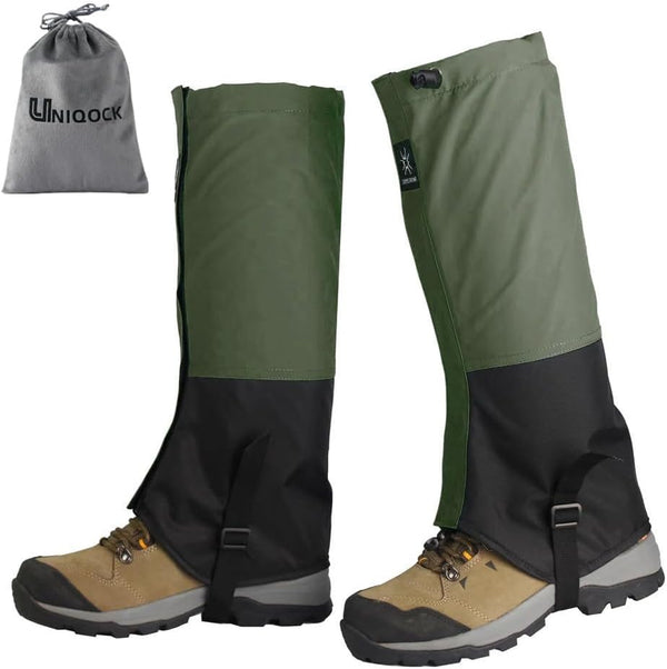 Waterproof Gaiters for Hiking, Lightweight Leg Gaiters with Upgraded Zipper Design, Breathable Shoe Gaiters for Men