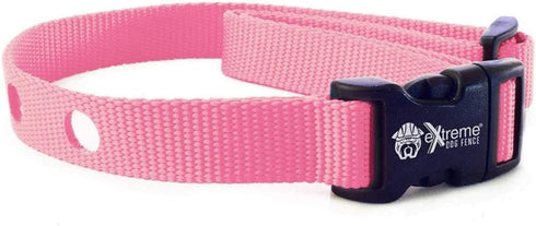 Heavy Duty Nylon Replacement Dog Collar Strap, Compatible with Most Brands of Underground Electric Dog Fences, Pink