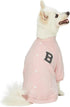 Blueberry Pet Floral Jacquard Dog Clothes - Soft Sweater Vest for Small Dogs, Pink, Back Length 10"
