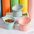 LIFKOME 3PCS Cat Bowls, Elevated Cat Bowls, Raised Cat Bowls for Food and Water, Raised Cat Bowl, Plastic Tilted Pet Bowl Pet Food Bowl for Flat- Faced Cats Pet Supplies (Pink, Blue, Grey)