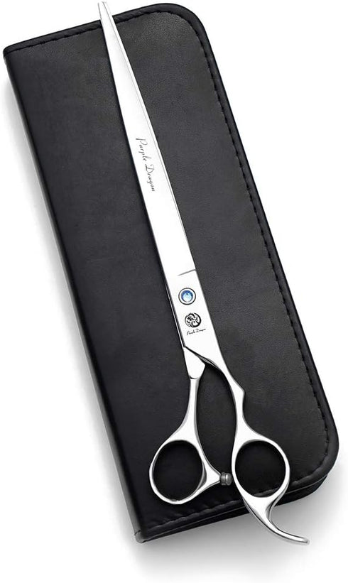 Purple Dragon Sharp Edge Salon Hair Cutting Shears - 4” to 10" - Pet/Dog Grooming Scissors with Bag