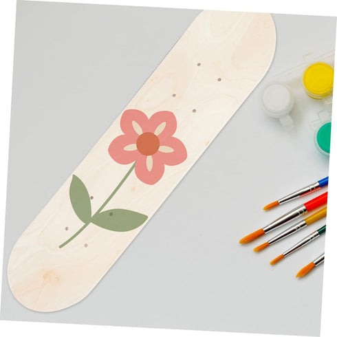 Hand-Painted Beginner Kid Skateboard, Unfinished 7 Ply Deck for DIY