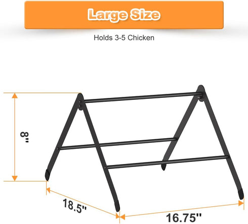 Koutemie Adjustable Chicken Perch for Coop, Heavy-Duty Metal Chick Roosting Bar for Brooder, Baby Chicks Stand Toy