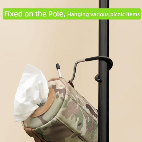 Outdoor Lighting Hooks for Camping Tent Lamp Hanger, Garden Lights, Bird Feeders, 3 Big Lantern Hooks