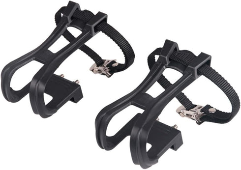 Toddmomy Bike Pedals with Toe Clips and Straps, Bike Pedal Accessory for Adults
