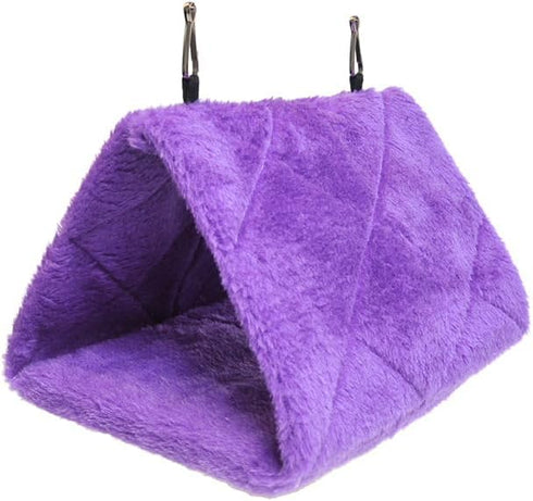 2 Pack Warm Bird Nest House Bed Hanging Hammock Toy for Pet Parrot, Parakeet, Cockatiel, Conure, Cockatoo (Purple)