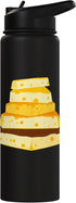 Nostalgic Cheese Lover Design Cheese Block Pyramid For Food Enthusiasts Stainless Steel Insulated Water Bottle