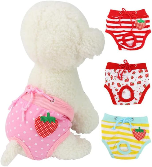 MERRYHAPY Comfortable Pet Safety Pants for Dogs and Cats Washable Dog Diapers with High Absorbency Sanitary