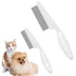 Pet Hair Comb, Multifunctional Flea Comb for Dog and Cat, 2 in 1 Grooming Tool for Face and Paws