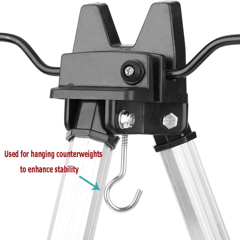 Portable Aluminum Alloy Fishing Rod Holder with Telescopic Legs