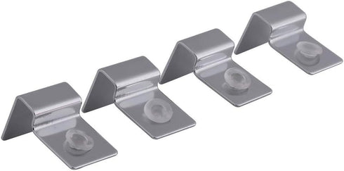 Fdit Pack of 4 Stainless Steel Aquarium Fish Glass Cover Clip Support Holder (8mm)