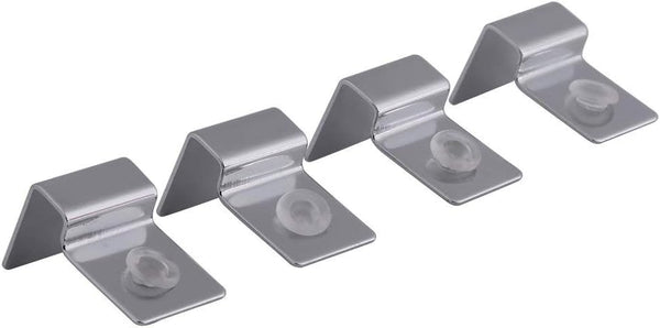 Fdit Pack of 4 Stainless Steel Aquarium Fish Glass Cover Clip Support Holder (8mm)
