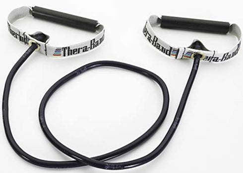 THERABAND Professional Resistance Tubes, 48 Inch, Blue, Extra Heavy, Latex Elastic Tubing for Exercise & Rehab