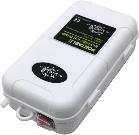 Portable Air Pump - Aquarium Aeration for Up to 6 Gallons, Fish Tank Air Bubble Aerator for Fishing and More