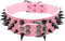 Sharp Spiked Studded Dog Collar, Stylish Leather Collars for Medium & Large Dogs, 2 Inch Width, Pitbull Labrador Boxer