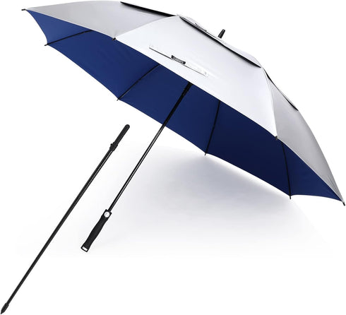 G4Free Vented UV Golf/Beach Umbrella, 68" Arc Auto Open Oversize Windproof Sun Shade Rain Umbrella