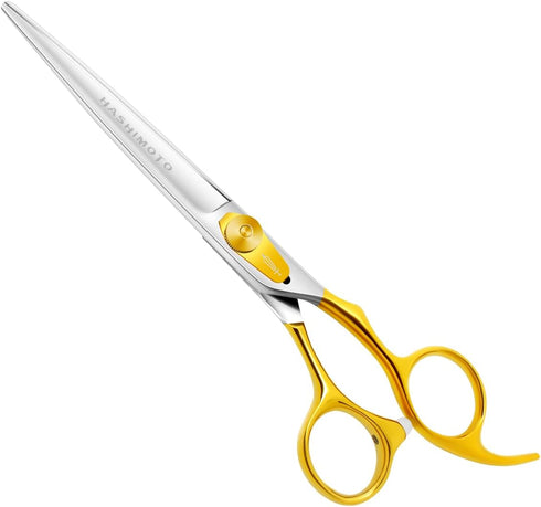 HASHIMOTO Grooming Scissors for Dog - Straight 7.0 inch, Light Weight, Balanced, Ergonomically Designed for