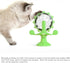 Spinning Cat Windmill Toy Light-Up Cat Scratcher & Self-Grooming Spinner with Suction Cup Interactive Cat Toy