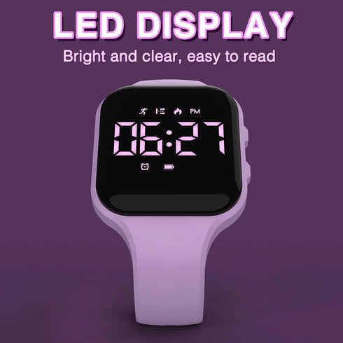 Non-Bluetooth Digital Fitness Tracker Watch, Pedometer with Step Counting, Distance, Calories, Stopwatch, Alarm Clock,