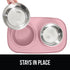 Gorilla Grip 100% Waterproof Cat and Dog Bowls - Silicone Feeding Mat Set with Stainless Steel Bowl, Slip Resistant,