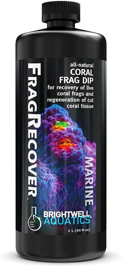 Brightwell Aquatics Frag Recover - Natural Frag Dip for Tissue Recovery, 1 Liter