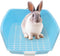kathson Rabbit Litter Box Toilet, Plastic Square Bunny Corner Litter Box, Pet