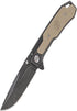 Smith & Wesson SW609 8.3in Folding Knife, High Carbon S.S. with 3.6in Drop Point Blade and Stonewashed G-10 Handle