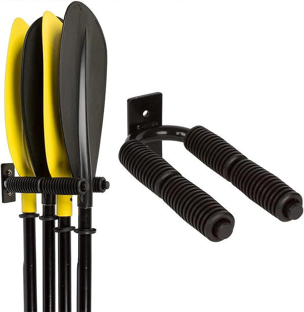 Sports Kayak Paddle Rack, Wall Mount Storage for Canoe, Paddle Board, Kayak Paddles, Oar Hangers