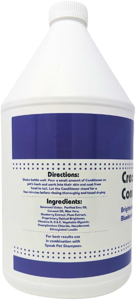 Dog Natural Cream Rinse Conditioner, Brightening Blueberry Plum, 1 Gallon