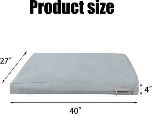 Waterproof Dog Bed Cover,Dog Crate Pad Cover with Zipper,Oxford Dog Bed Sheets,Pet Bed Cover Hair Easy to Remove,Dog Bed Covers Replacement Washable (Gray #1, 40 * 27 * 4inch)