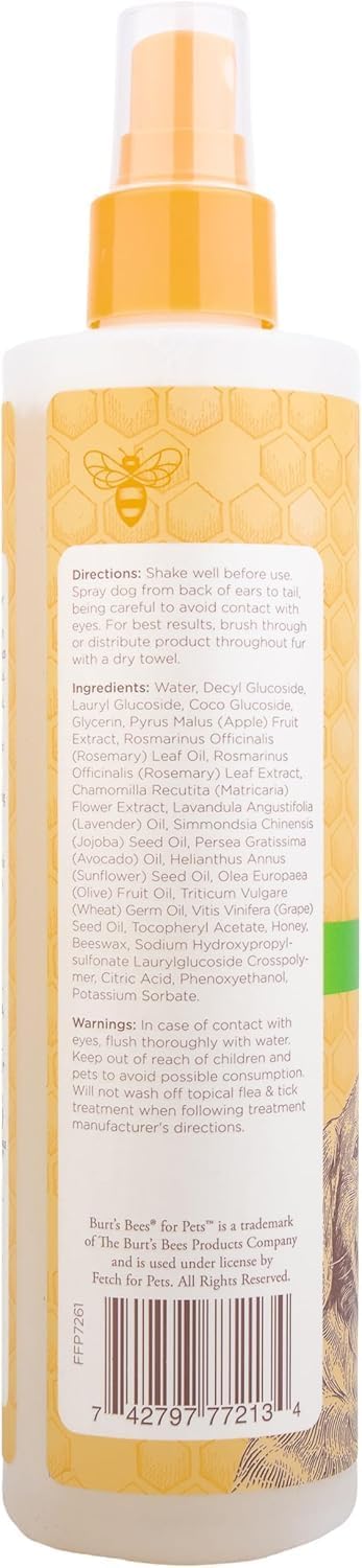99.7% 10 oz Burt's Bees for Pets Deodorizing Spray for Dogs with Apple and Rosemary, Natural Origin Formulas, Waterless