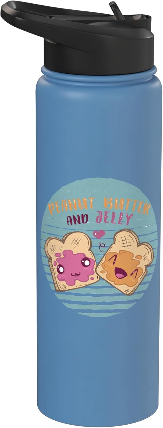 Peanut butter Jelly Cute food art Peanut Butter and Jelly Stainless Steel Insulated Water Bottle