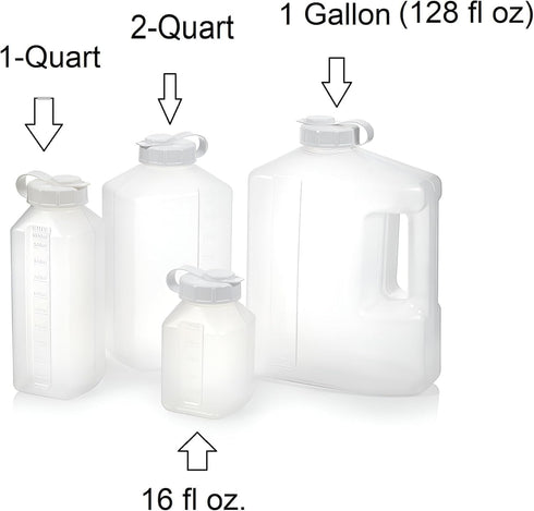 Way To Happiness 1-Quart (32 oz) (2-PACK) fl. Water Bottle Refrigerator Shaker, Pitcher, Milk Storage, Juice, Engraved