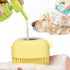 3pack Dog Bath Brush - Soft Silicone Shampoo Brush for Pet Grooming and Bath Massage with Dispenser