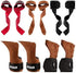 Leather Weightlifting Straps with Thick Soft Sponge Lining, Pair for Gym Workout