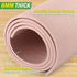 Large Yoga Mat, 6’x4’ Wide Exercise Mat, 8mm Thick Non-Slip Workout Mat for Home Gym by Wakeman (Pink)